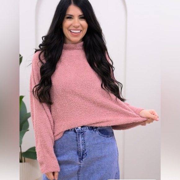 Gilli Soft Pink Cowl Neck Sweater - Picture 1 of 4